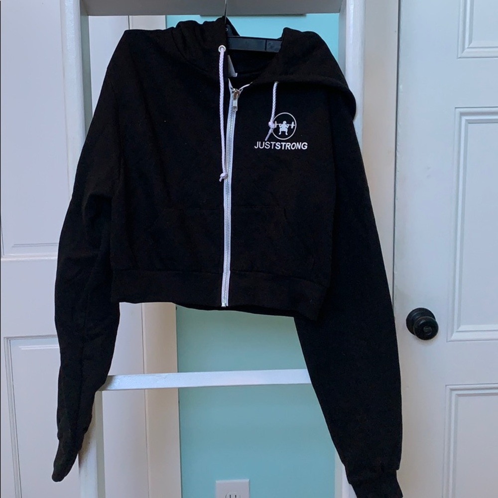 Just Strong Cropped Zip Up
